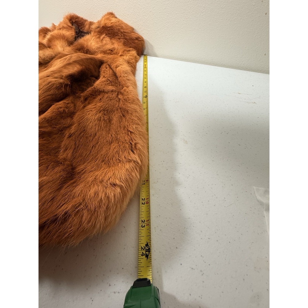 Vintage Jacques Saint Laurent Real Fur Coat Womens Brown Red Fox Rabbit READ - Picture 12 of 13